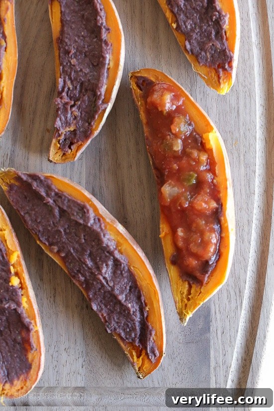 Crispy Baked Sweet Potato Skins Recipe with Cheddar 2 Baked Sweet Potato Skins