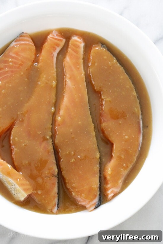 salmon in miso marinade