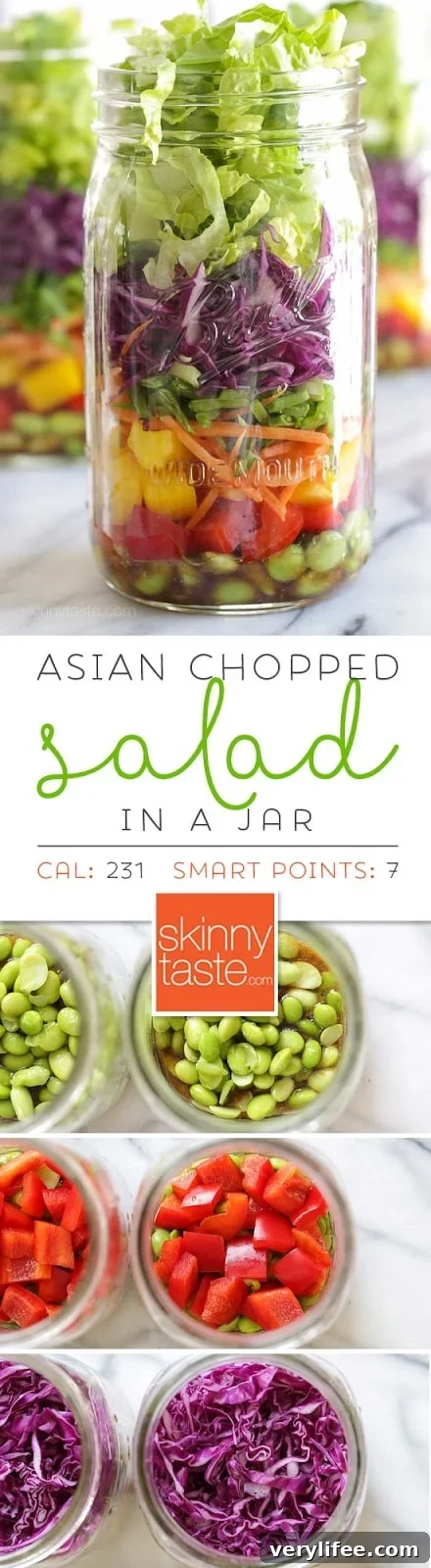 Asian Chopped Salad with Sesame Soy Vinaigrette (In a Jar)