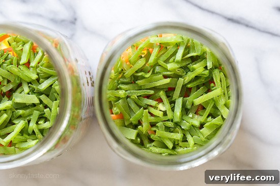 Asian Chopped Salad in a Jar with Sesame Soy Vinaigrette 6 Chopped Asian Salad in a Jar 6