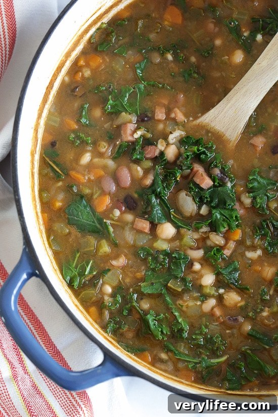 16-Bean Ham and Kale Soup Recipe 3 bean soup