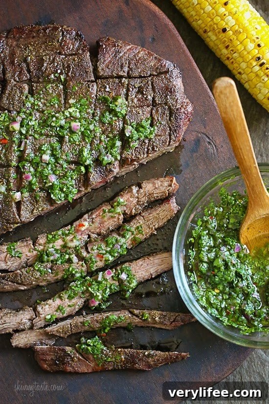 25 Most Popular Skinnytaste Recipes of 2015 12 Grilled Flank Steak with Chimichurri