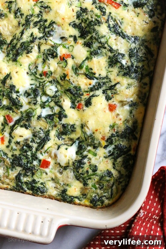 25 Most Popular Skinnytaste Recipes of 2015 22 Spinach Artichoke Feta Breakfast Bake