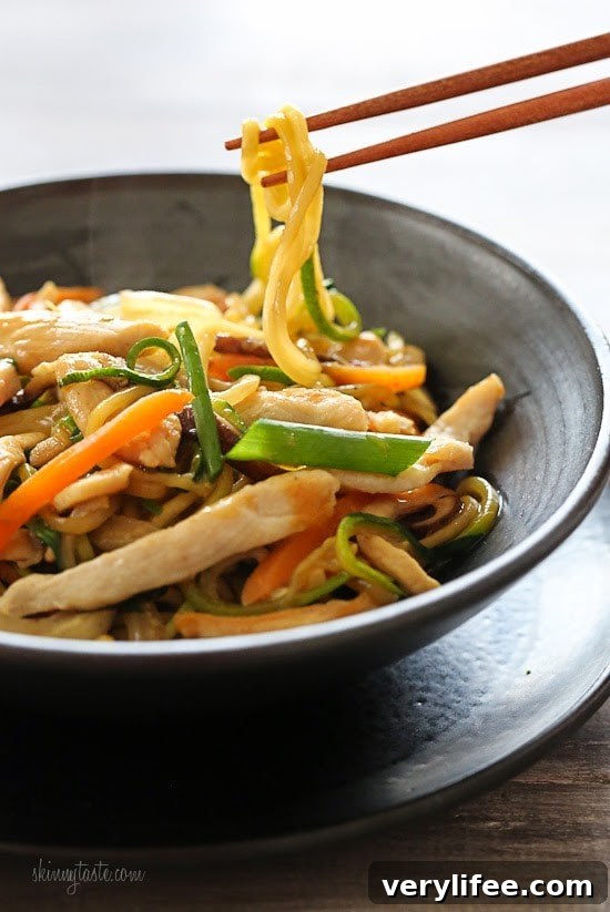 25 Most Popular Skinnytaste Recipes of 2015 5 Chicken Zoodle Lo Mein