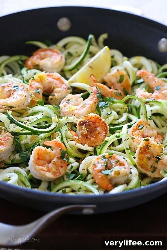 25 Most Popular Skinnytaste Recipes of 2015 6 Shrimp Scampi Zoodles