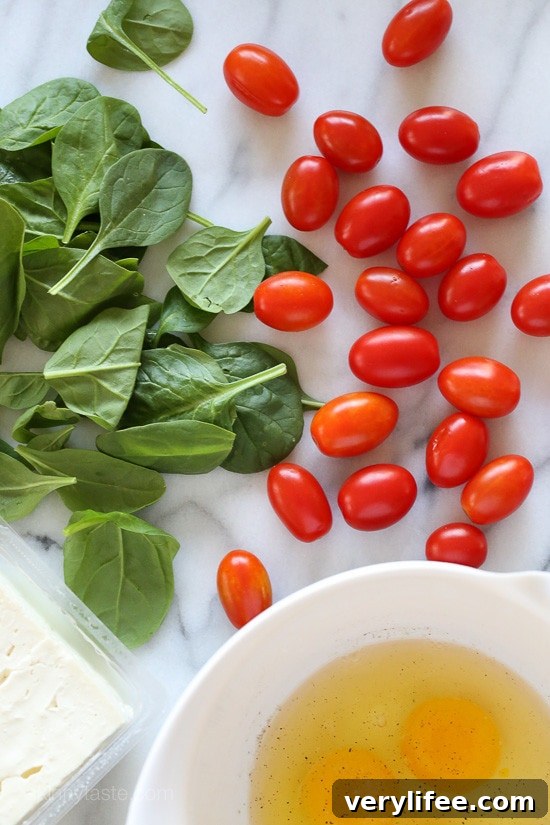 Open-Faced Omelet with Feta, Roasted Tomatoes & Spinach 3 img 21272 4