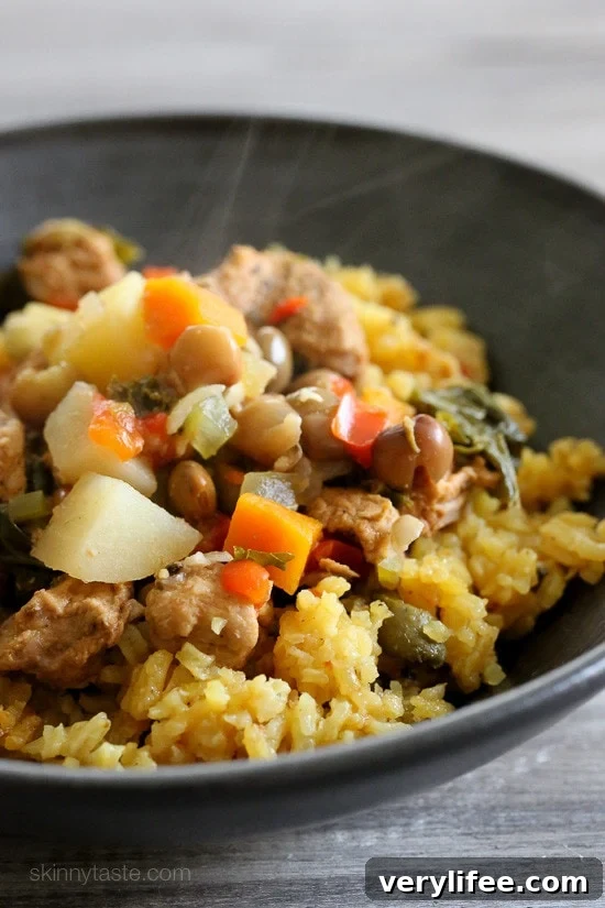 Slow Cooker Pork and Gandules (Pigeon Peas) Stew