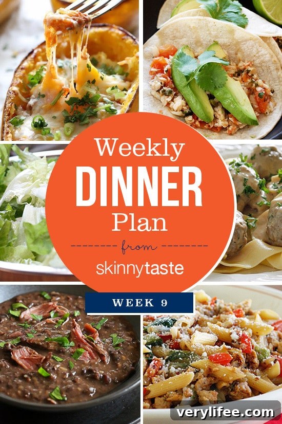 Skinnytaste Dinner Plan (Week 9)