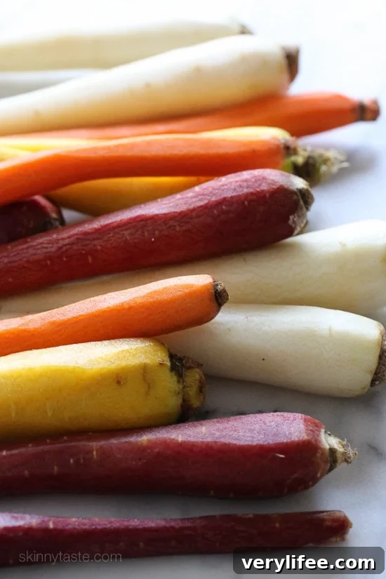 Roasted Rainbow Carrots with Ginger