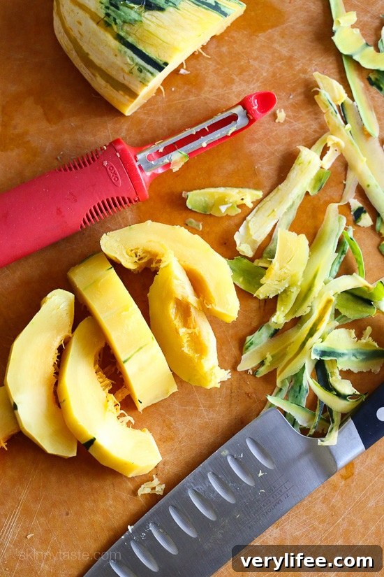 Easy Tip For Cutting and Peeling Winter Squash