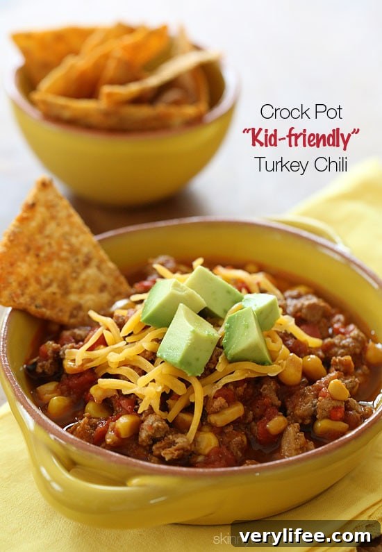 Crock Pot Kid Friendly Turkey Chili Recipe