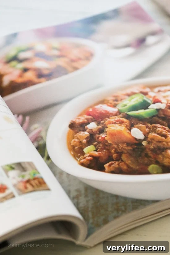 Slow Cooker Paleo Jalapeno Popper Chicken Chili in a bowl