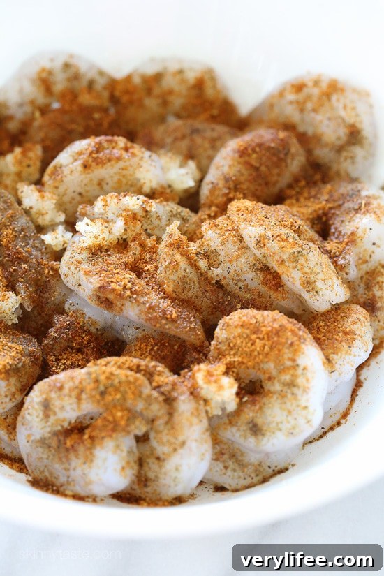 Seasoned shrimp in a bowl.
