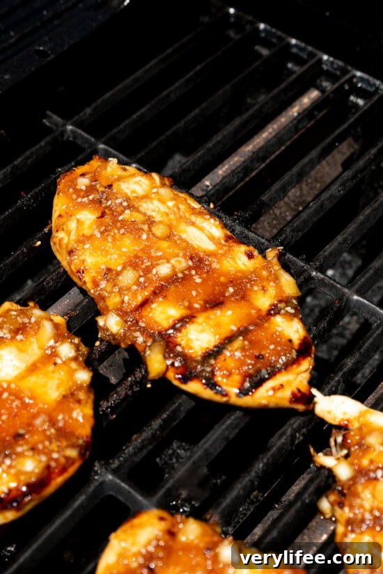 Crispy Korean Fried Chicken with Gochujang Glaze 9 chicken breast on the grill