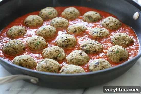 Baked Eggplant Meatballs in Marinara Sauce 5 Eggplant Meatballs