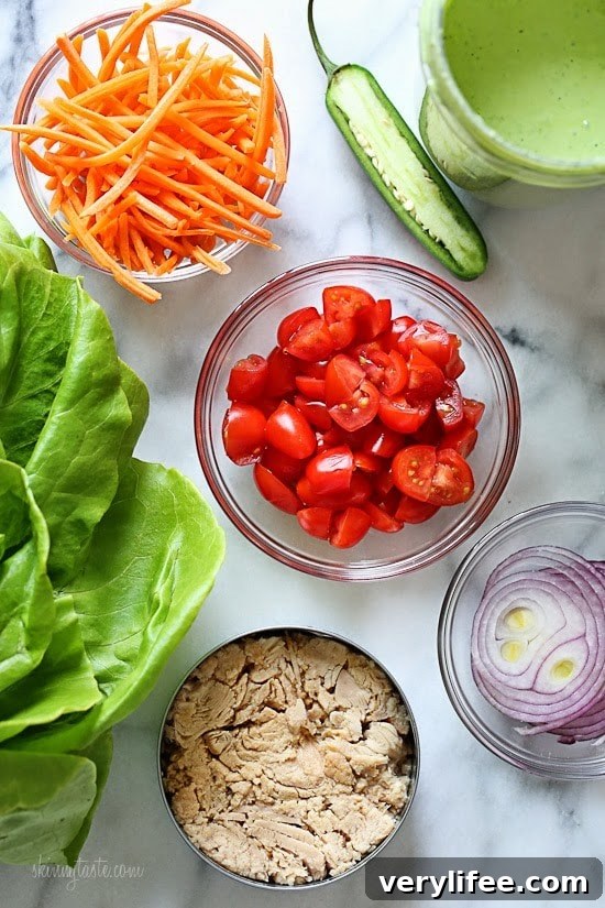 Close-up of tuna and avocado yogurt dressing