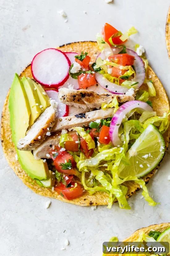 Grilled Chicken Tacos with Avocado and Cotija Slaw 3 Grilled Chicken Breast Tacos