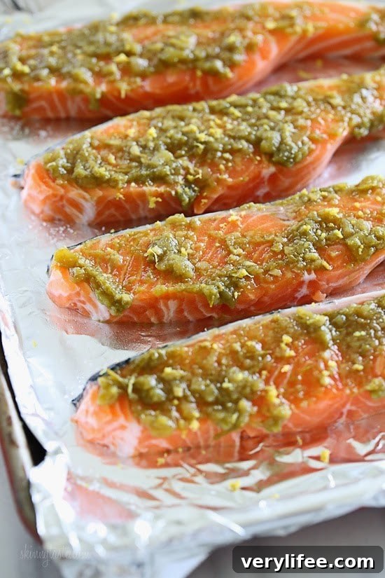 Green Harissa Salmon – a quick weeknight dish!