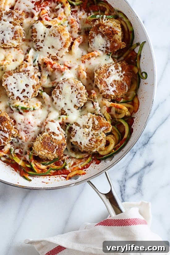 Shrimp Zoodles Parmesan for Two – an easy, healthy meal in under 30 minutes!