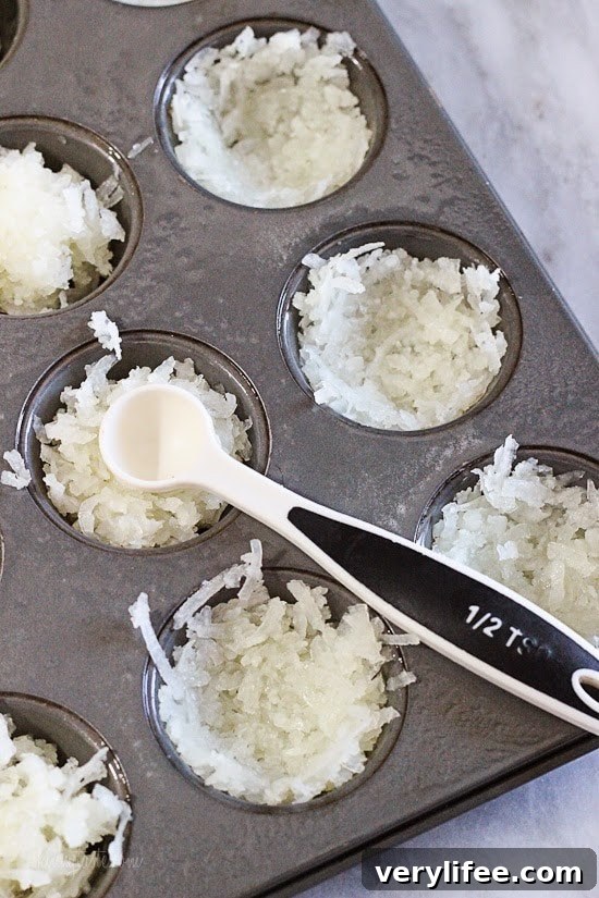Easy coconut nests