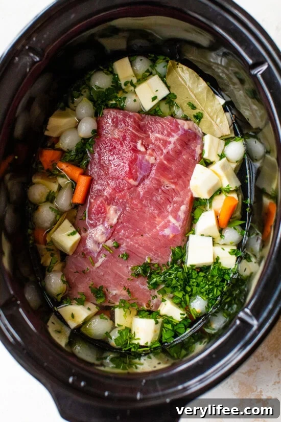 Crock Pot Corned Beef and Veggies
