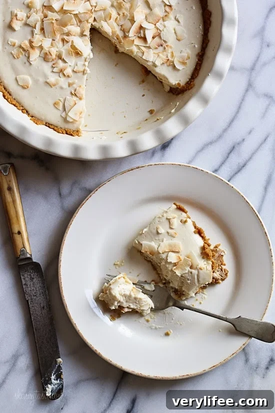 Coconut Cream Pie with Silken Tofu Filling 5 Coconut Silken Tofu Pie