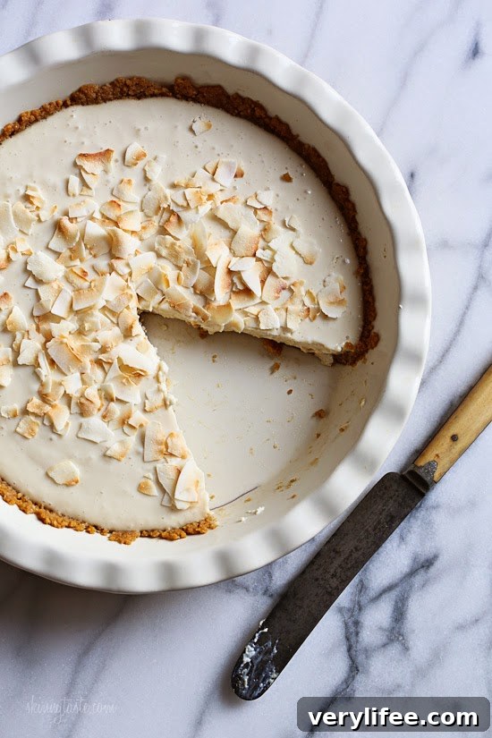 Coconut Cream Pie with Silken Tofu Filling 6 Coconut Silken Tofu Pie