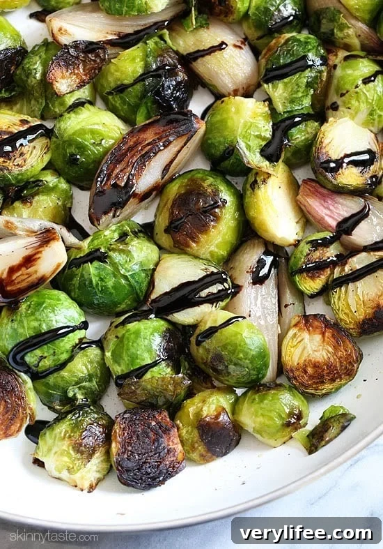 Pan roasted brussels sprouts and shallots ready to serve
