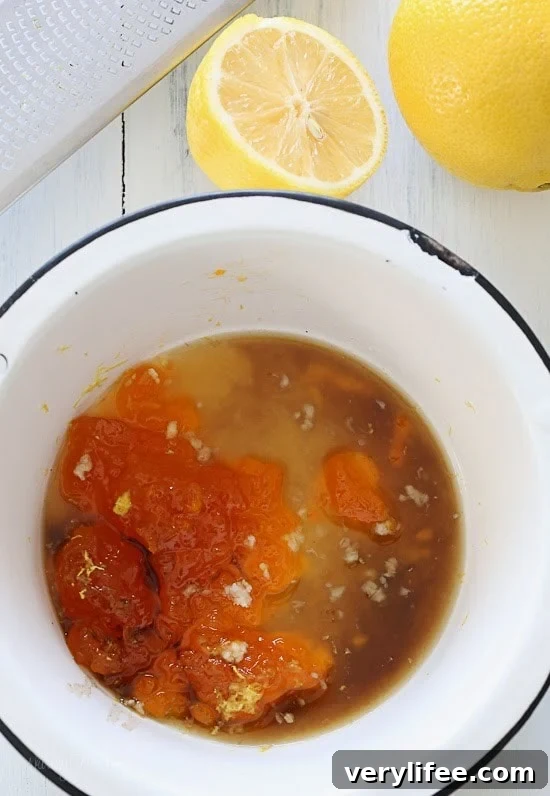 Lemon and apricot ingredients