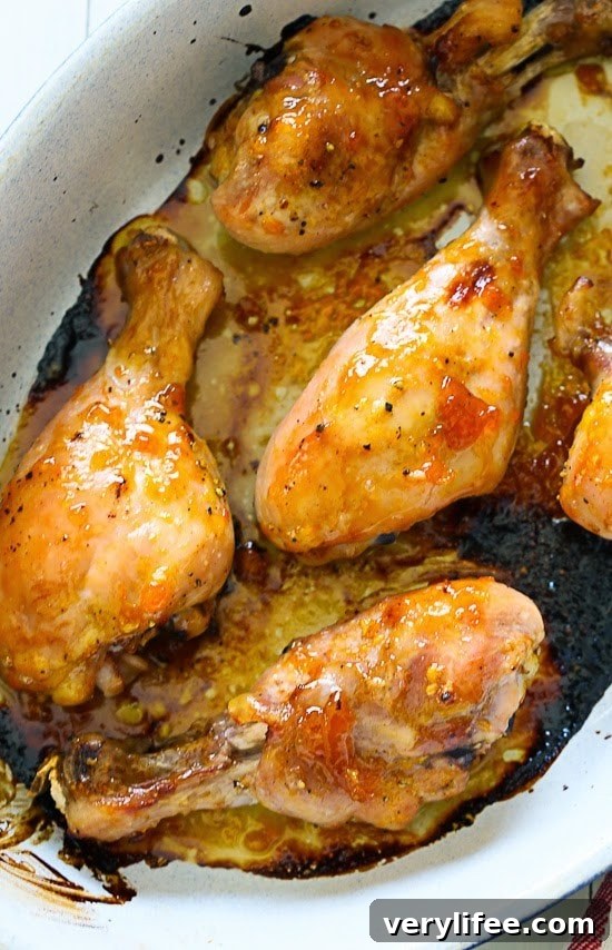 Glazed chicken drumsticks