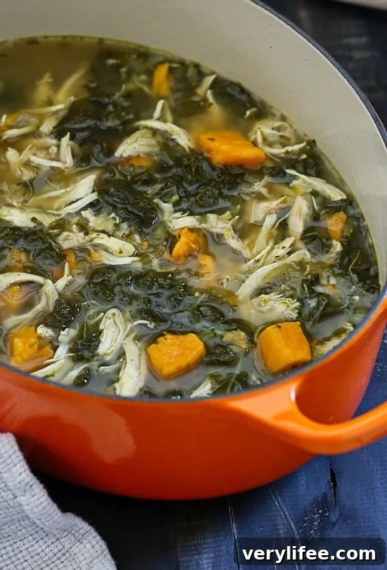Chicken Sweet Potato and Kale Soup Chicken Sweet Potato and Kale Soup – a gluten-free, Paleo, ONE-POT meal!