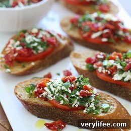 Two Tomato Bruschetta on whole wheat slices