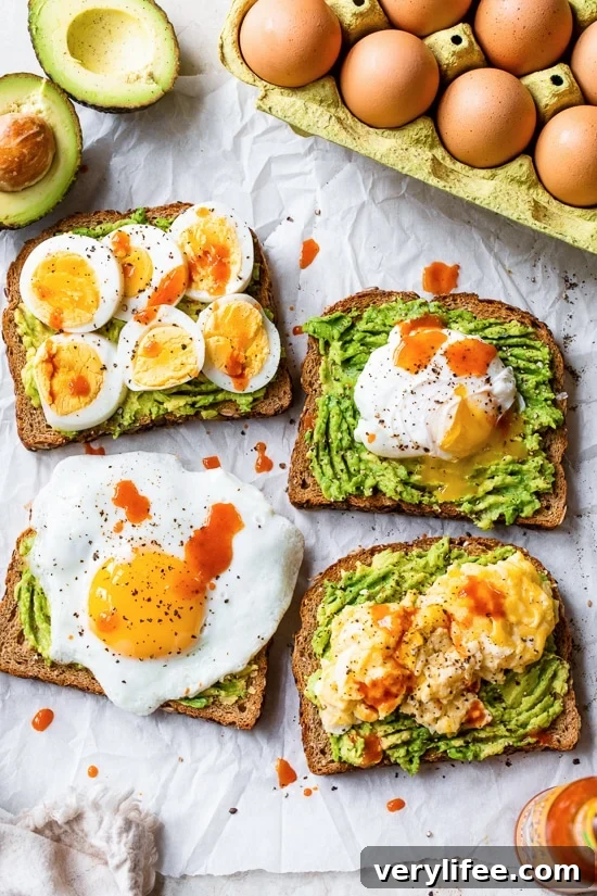 4 Ways to Make Avocado Toast with Egg 2 Avocado Toast with Egg 4 Ways
