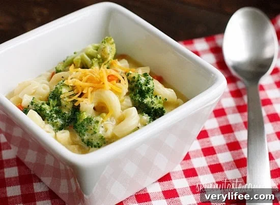 50 Low-Calorie Soup Recipes for Any Season 22 Skinny Macaroni and Cheese Soup with Broccoli