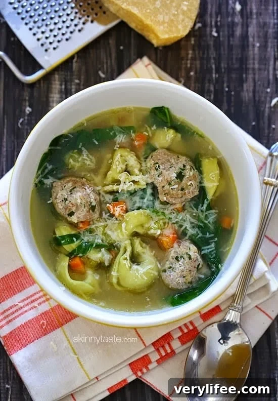 50 Low-Calorie Soup Recipes for Any Season 3 Turkey Meatball Spinach Tortellini Soup
