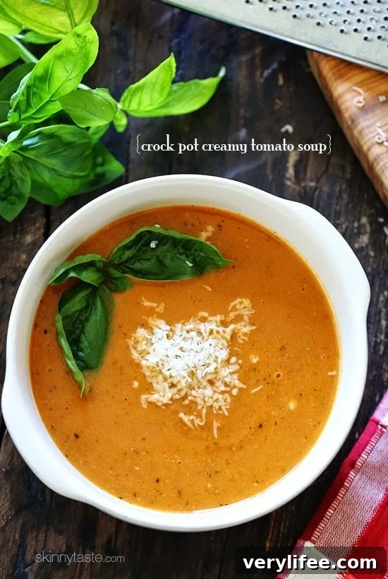 50 Low-Calorie Soup Recipes for Any Season 7 Crock Pot Creamy Tomato Soup