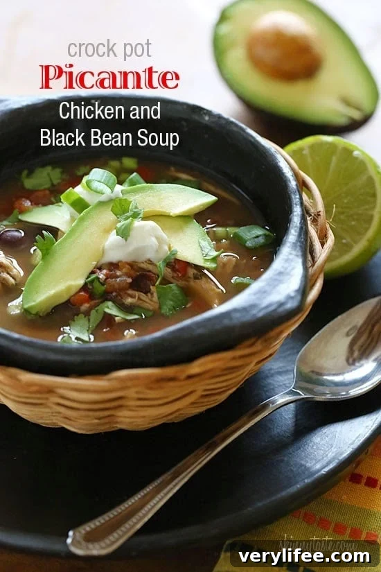 50 Low-Calorie Soup Recipes for Any Season 8 Crock Pot Picante Chicken and Black Bean Soup