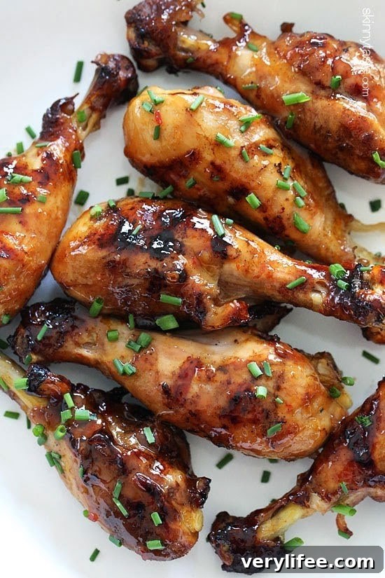 Sweet 'n' Spicy Grilled Glazed Drumsticks