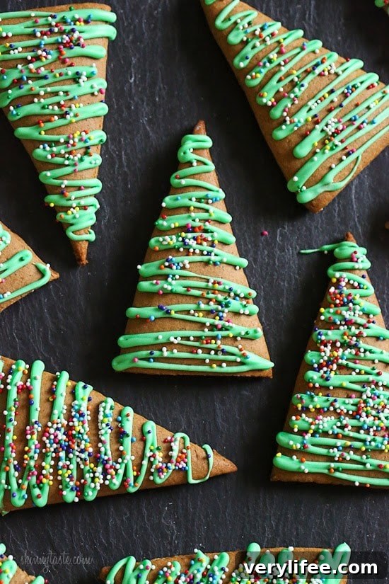 Gingerbread Christmas Tree Cookies