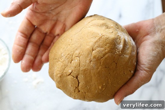 Rolling out gingerbread dough