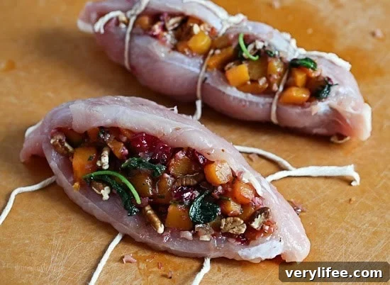 Butternut, Cranberry and Pecan Stuffed Turkey Tenderloin Recipe 3 img 21461 6