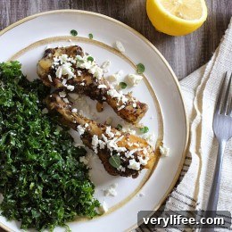 Finished slow cooker lemon feta drumsticks