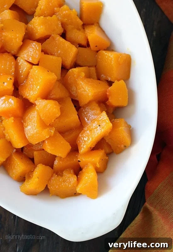 Maple-Glazed Roasted Butternut Squash 3 Butternut squash tossed with maple and oil
