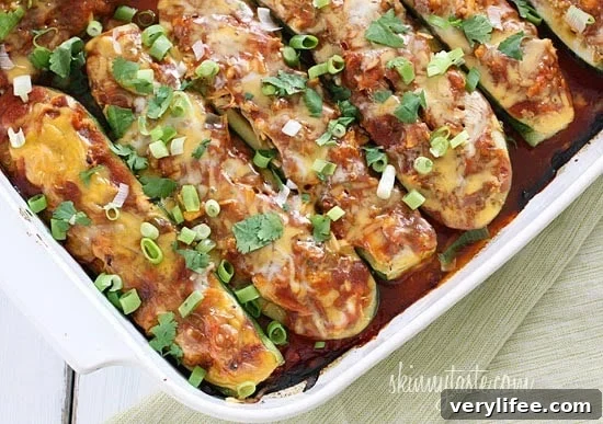35 Zucchini Recipes for Every Meal 16 Chicken Enchilada Stuffed Zucchini Boats