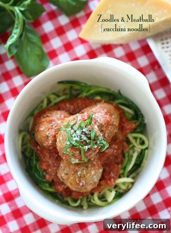 35 Zucchini Recipes for Every Meal 23 Zoodles and Meatballs