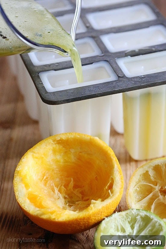 Citrus Basil Mojito Pops served on a plate