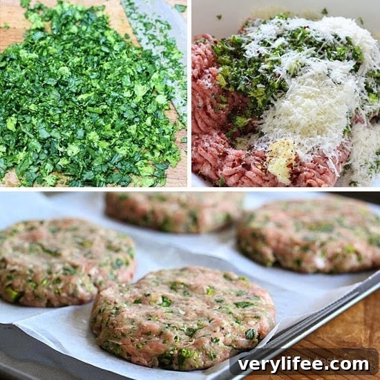 Turkey Burgers with Broccoli Rabe 4 Close-up of Broccoli Rabe Turkey Burgers
