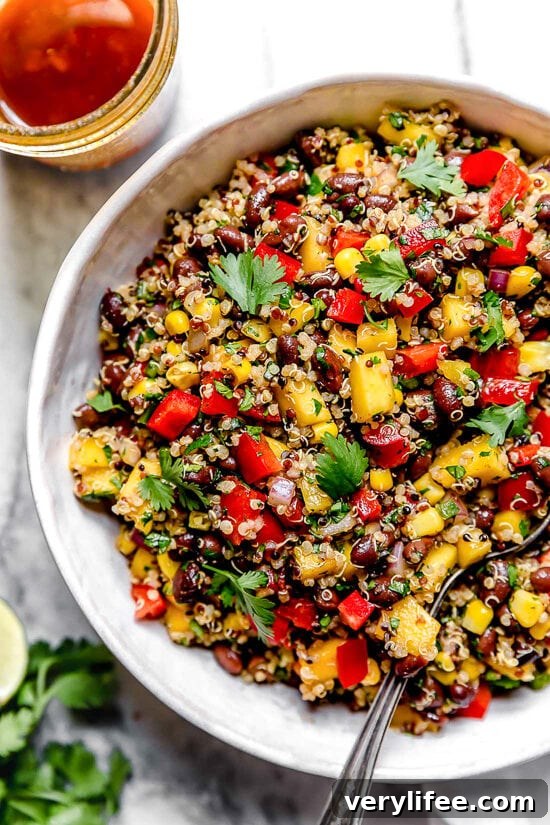 Southwestern Black Bean, Quinoa and Mango Salad