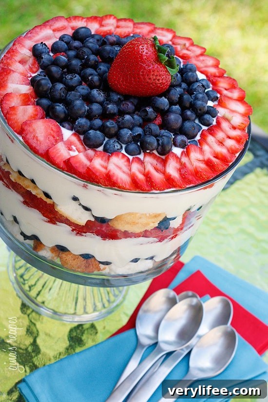 A mixed berry trifle