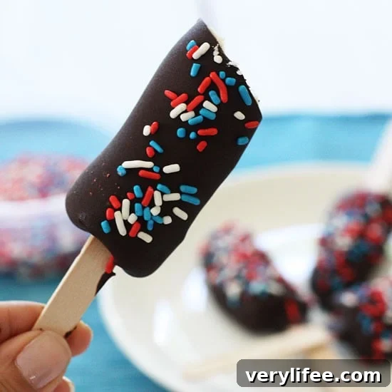 Frozen Banana Popsicles
